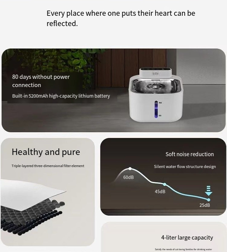 Smart Wireless Pet Water Fountain - Drikke automat