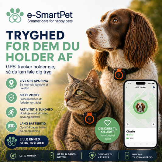 Pet Health Tracker – Sundhedstracker til Kæledyr (4×4 cm, Intet Abonnement)