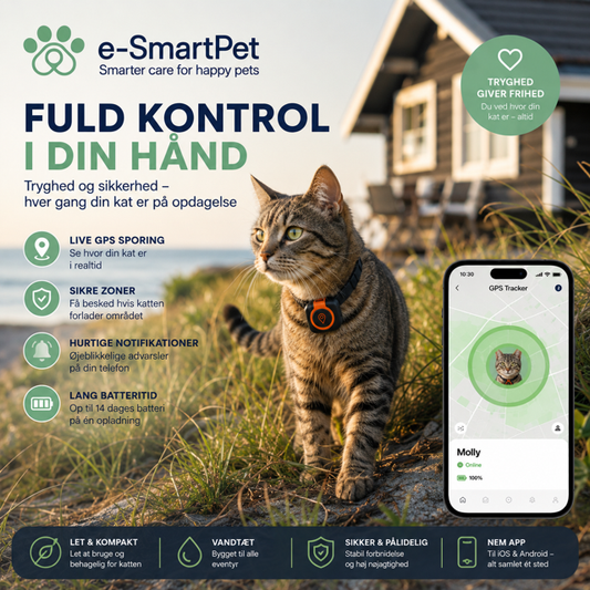 Pet Health Tracker – Sundhedstracker til Kæledyr (4×4 cm, Intet Abonnement)